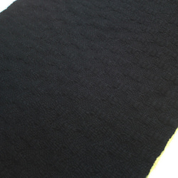 【再販】手織り マフラー ブラック 吉野織 4枚目の画像