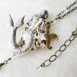 【SOLD】人魚姫と星の砂ネックレス（１点限定） 1枚目の画像