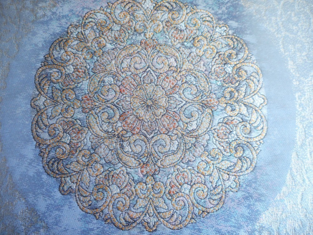 西陣織帯地  唐花文とおしどり