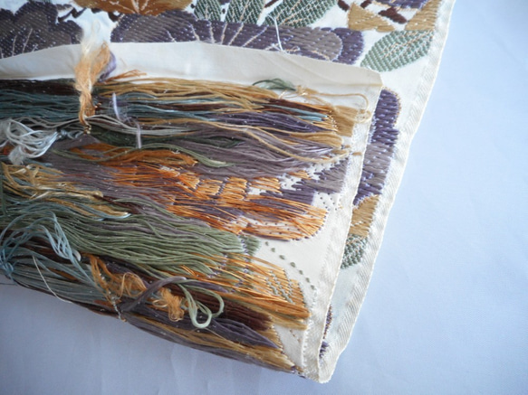 西陣織帯地　松藤と楓 5枚目の画像