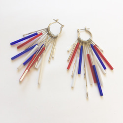 Hedgehog Earrings ~トリコロール~ 3枚目の画像