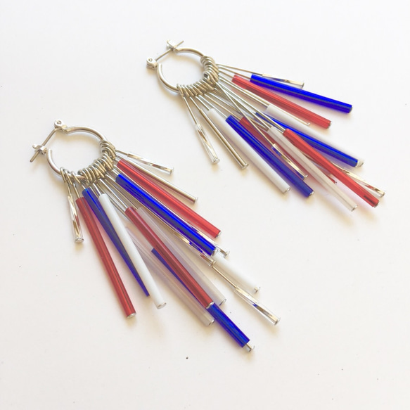 Hedgehog Earrings ~トリコロール~ 5枚目の画像