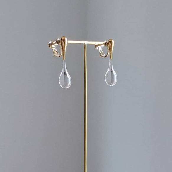 rain pierce/earring gold 2枚目の画像