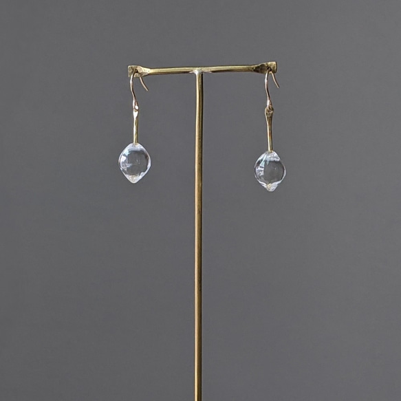 pendulum pierce／earring S【ガラスピアス】【ガラスイヤリング】 2枚目の画像