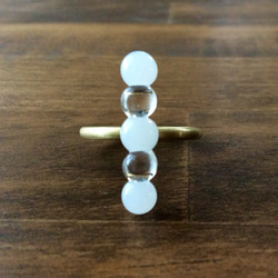 ⚪︎⚪︎⚪︎ring『glass＋brass jewelry』【ガラスリング】 2枚目の画像