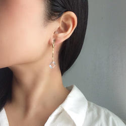 pendulum pierce／earring L【ガラスピアス】【ガラスイヤリング】 1枚目の画像