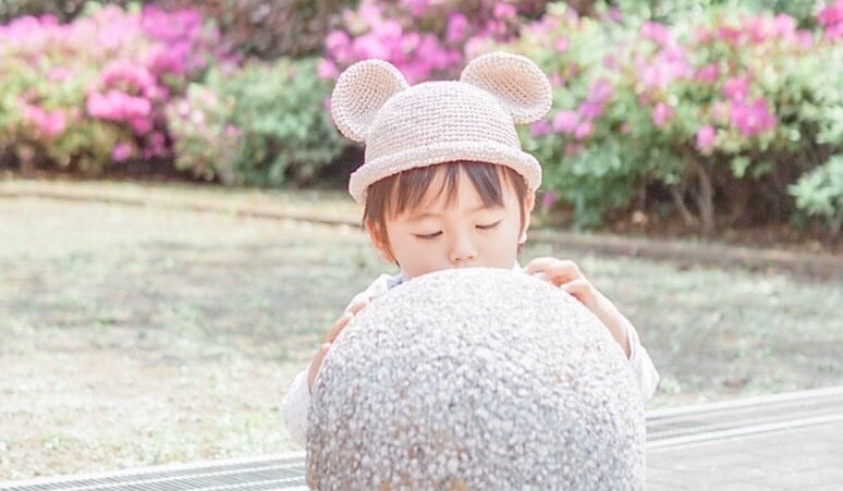ゆり様オーダーページ　くまさん麦わら帽子　ハンドメイド 大きなお耳のクマさん麦わら帽子 帽子(ベビー・キッズ) Bibby