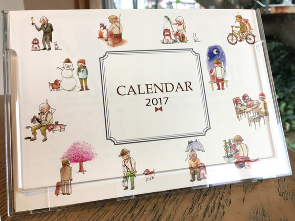 【販売終了】2017年おじいさん卓上カレンダー 2枚目の画像