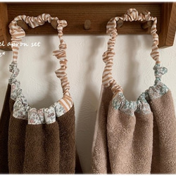 Liberty Meadow Tails 法式領&amp;睡玫瑰鮭魚粉紅貼布毛巾圍裙組① 第1張的照片