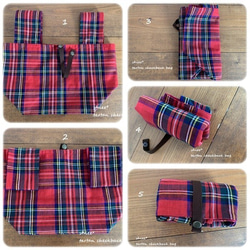 可立即出貨★ 棉麻格紋環保袋 Marche 包♪ 僅剩最後一件 第8張的照片