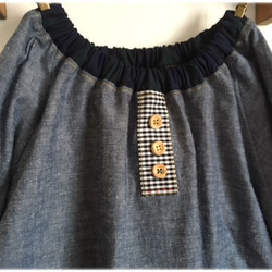 條紋口袋的粗布工裝褲 *有 80-160 碼可選 第2張的照片