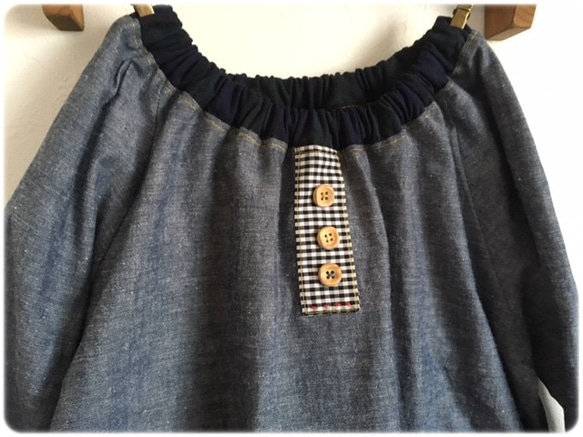 條紋口袋的粗布工裝褲 *有 80-160 碼可選 第2張的照片