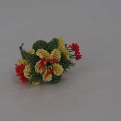 縫い針で編むお花のリング 6枚目の画像