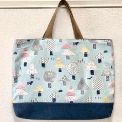 森の木々リバーシブルLesson bag★オーダー不可一点のみ 1枚目の画像