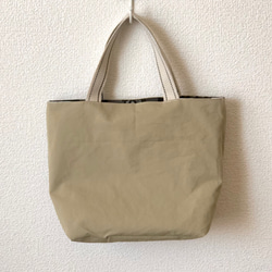 新作▽ reversible mini tote bag【stripe×basket】 3枚目の画像