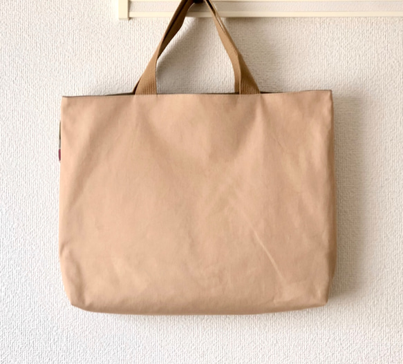 しっかり帆布のくまさん☆Lesson bag【受注制作】 2枚目の画像