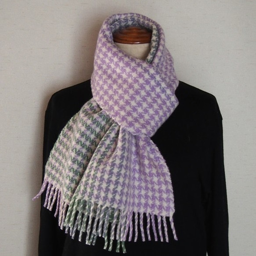 手織り・千鳥格子柄マフラー マフラー hiro-gare 通販 1563573｜Creema