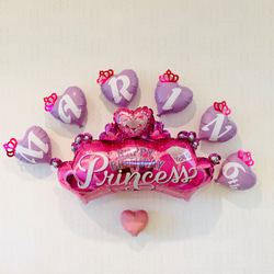 クラウンBALLOONの下で　〜プリンセスお誕生日会〜　フォトブース　birthday装飾 1枚目の画像