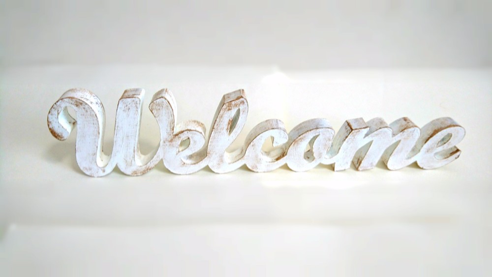 「Ｗｅｌｃｏｍｅ」アンティークペイント オブジェ(Ｌサイズ) 10,240円