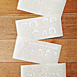 AOTO * 01繪製的貼紙（切割類型）“板上的孩子” 第2張的照片