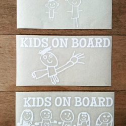 ステッカー(カッティングタイプ)「kids on board 」painted  by  AOTO  *01 3枚目の画像