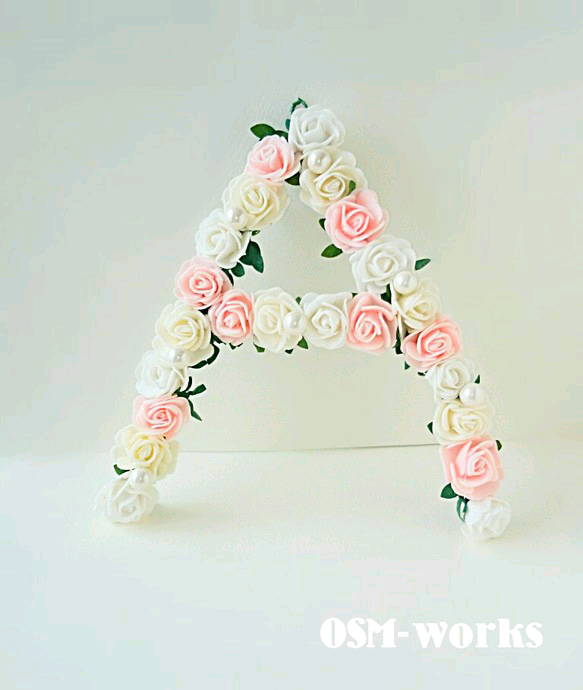 A-m イニシャルリース『A～Z・＆・♥』×１点  (ミックス)（送料無料) 1枚目の画像