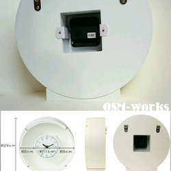 花時計 丸型(ホワイト) モスver. 5枚目の画像