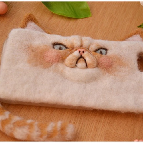 ねこふぉん - エキゾチックショートヘアのギズモ【羊毛フェルト