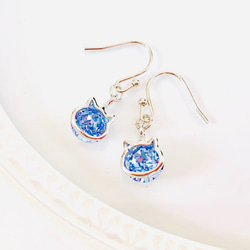 Swarovski ネコのジュエリークリップピアス ピアス（フック・チェーン