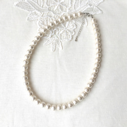 cotton pearl necklace 3枚目の画像