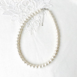 cotton pearl necklace 4枚目の画像