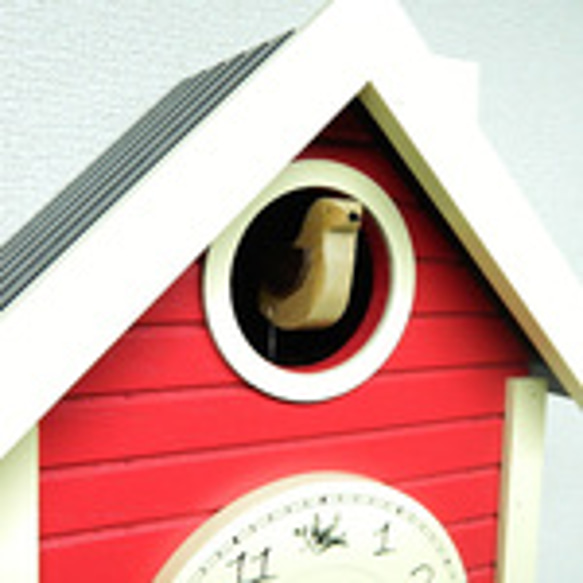 北欧デザインの鳩時計（電子式）QL694_RE 4枚目の画像