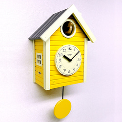 北欧デザインの鳩時計（電子式）QL694_YE 2枚目の画像