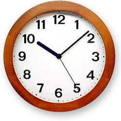 天然木 掛け時計 （ブラウン） 1枚目の画像