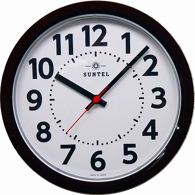 日本製 さんてる 最軽量カラー　北欧デザインキッチンクロック（ブラウン）