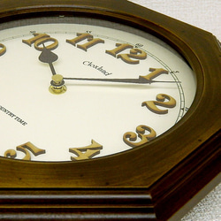 レトロ 八角 電波 振り子 柱時計 （植え文字）　　 3枚目の画像