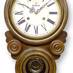 敲鐘報時・不倒翁型鐘擺裝飾鐘（羅馬數字） 第1張的照片