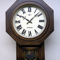 ビンテージ振子時計　八角時計 Yahoo!オークション - MADE Y TOKYO ボンボン時計 掛け時計 木製