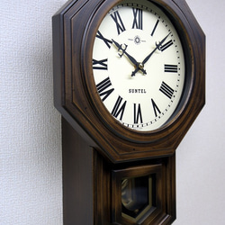 SQ02_R ボンボン 時打ち 振り子時計(八角） ローマ文字 2枚目の画像