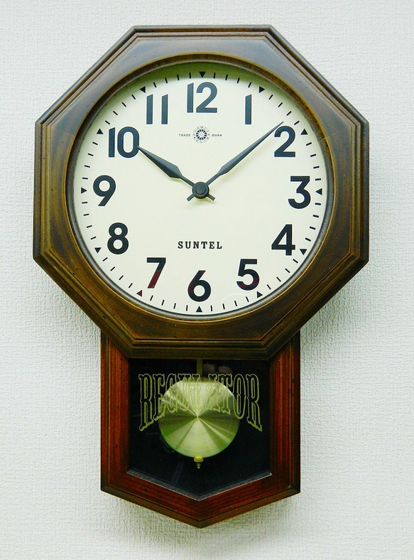 ゼンマイ式振り子時計柱時計TRADE MARK standard clock