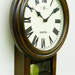 復古鐘擺樣式電波鐘(圓形) 第4張的照片
