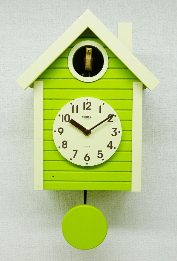 北欧デザインの鳩時計（電子式）sq03_sg 1枚目の画像
