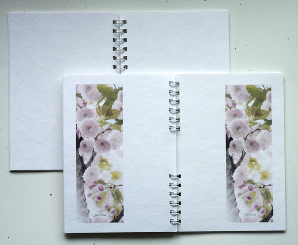 満開の八重桜のA5ノート、メモノート、しおり、クリアファイル 4枚目の画像