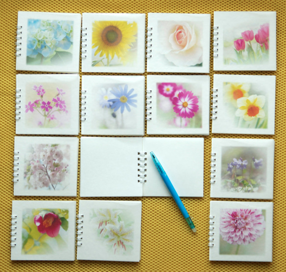 １３種類のお花の可愛いいメモ帳 1枚目の画像