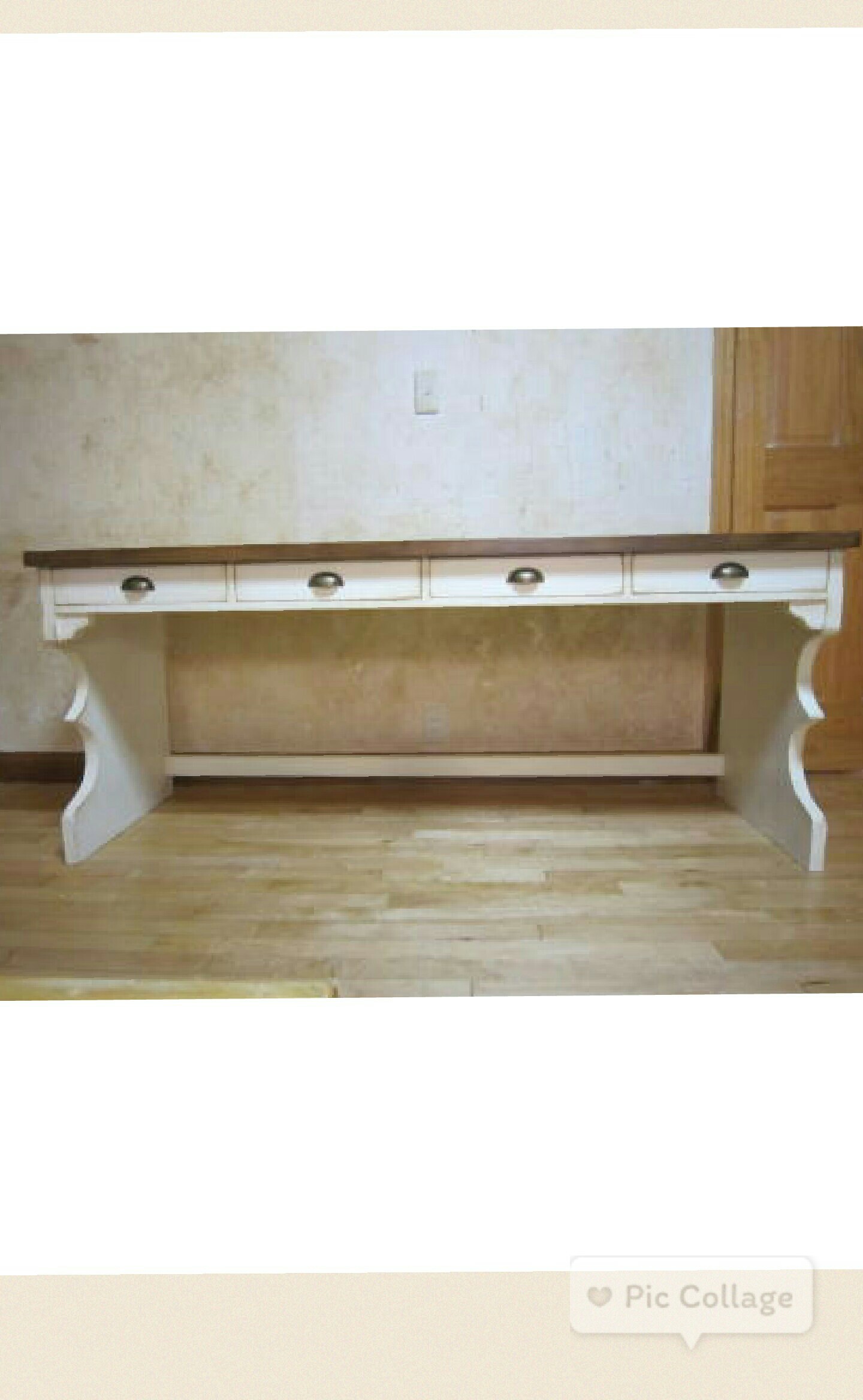 ワイドデスクバニラホワイト☆☆オーダー製作☆☆