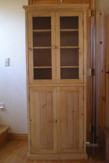 チェッカーガラスキャビネット☆☆オーダー製作☆☆