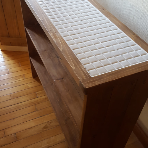 木製オープンシェルフ ホワイトタイル天板 木製オープンシェルフ ホワイトタイル天板 - メルカリ