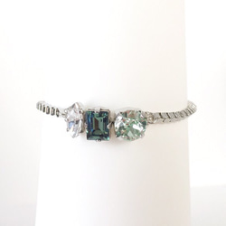 Green SWAROVSKI bijoux beads bracelet_BRT003 3枚目の画像