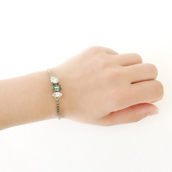 Green SWAROVSKI bijoux beads bracelet_BRT003 5枚目の画像