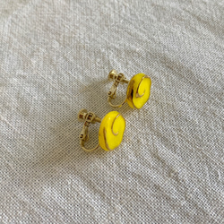 Germany 50's Glass button earring PIC237 3枚目の画像